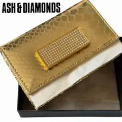 新品 ASH & DIAMONDS ゴールド 型押し カードケース マルチケースのサムネイル
