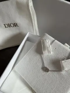 Dior シルバーネックレス ロゴ入り