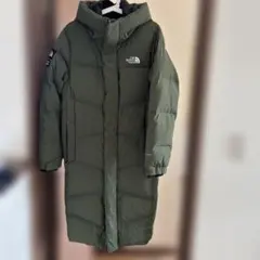 THE NORTH FACE フード付きロングダウンジャケット オリーブグリーン
