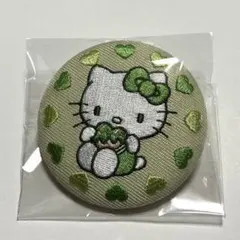 抹茶 ハローキティ トレーディング刺繍缶バッジ