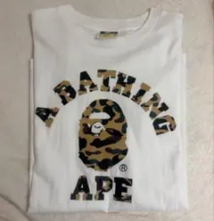 A BATHING APE Tシャツ カモフラロゴ CAMO