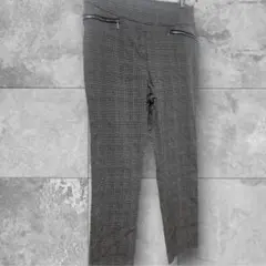 ウェストバウンド/幾何学模様パンツ総柄14黒白伸縮ストレッチオフィス綺麗スタイルのサムネイル
