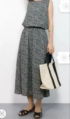 【美品】ROPE PICNIC 花柄 ノースリーブ ワンピース 36 Sサイズ