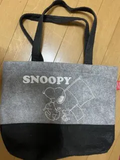SNOOPY スヌーピー トートバッグ グレー/ブラック