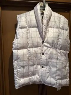 DAKS ダウンベスト ピンク系チェック