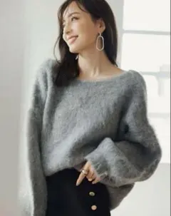 【値下げ】anuans 2wayアルパカ混ニットプルオーバー