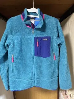 patagonia フリースジャケット girl'sXL （14）青