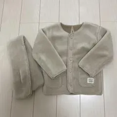 ビームス　ベージュ モコモコフリースリバーシブルコート　130cm