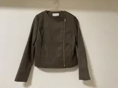 スエード ノーカラージャケット