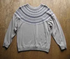 ビューティアンドユース　シルク ノルディックニット　XL(実質Ｌ相当)　b◇34