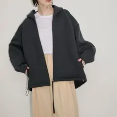 24SS 美品✨ アダムエロペ 【サステナブル】フーディージップブルゾン