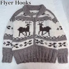 美品✨フライヤーフックス　カナダ製　カウチン　トナカイ　ニット　セーター　ジップ