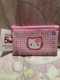 ハローキティ　50周年　ポーチ　カオハナ　HELLO KITTY