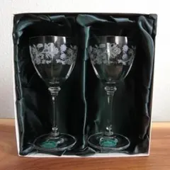 値下げ！MINTON HADDON HALL クリスタル製ペアワイングラス