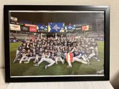 ドジャース　大谷翔平　ワールドシリーズチャンピオン　A4ポスター　フレーム付き