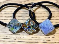 レジンヘアゴム　ハンドメイド　No.1361