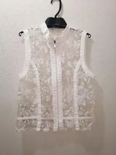 mirror ホワイト レース ベスト