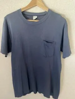 70s ビンテージjcpenney ネイビー半袖Tシャツ ポケット付き