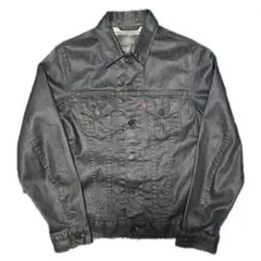 【極美品】リーバイス ブラックデニムジャケット 黒パッチ ストレッチ S(M相当