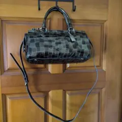 COCCIOFIORE ダークグレー　２ウェイハンドバッグ