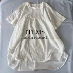 ITEMS アーバンリサーチ レース ピンタック 半袖プルオーバー ゆったりのサムネイル