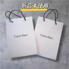 2枚セット ギフト袋 紙袋 カルバンクライン 新品 ショッパー マチ広 マチ付き