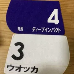JRA記念品 ウォッカ ディープインパクト ゼッケンコースター 2×6枚
