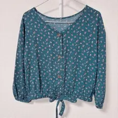 earth music&ecology 花柄長袖シャツ