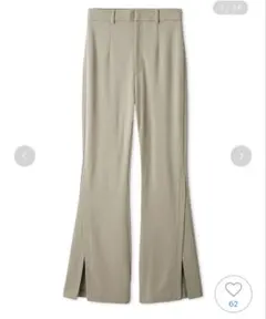 SNIDEL スリットカットパンツ カーキ