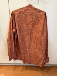 BEAMS オレンジ ストライプ 長袖シャツ M