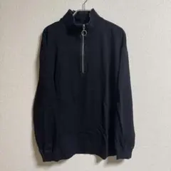 NOT CONVENTIONAL ハーフジップ ブラック トレーナー
