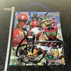 【希少サイン入】海賊戦隊ゴーカイジャー＆仮面ライダーオーズ 紙袋 ショッパー