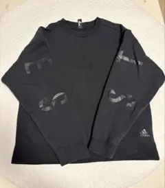 adidas ブラック スウェット トレーナー