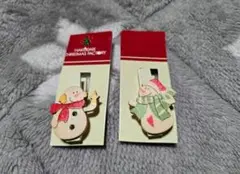 函館 クリスマスファクトリー クリップ 雪だるま クリスマス 北海道