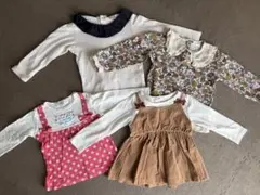 ベビー　90cm 長袖　Tシャツ　まとめ　女の子　　プティマイン　H&M