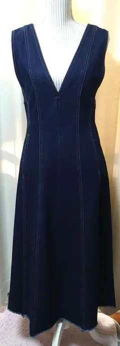 【新品・未使用】AZULBYMOUSSY店頭販売限定デニムノースリーブワンピース