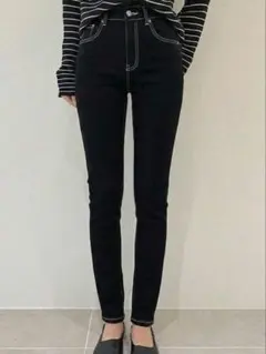 【新品試着のみ】SHEINシーイン DAZYスキニーデニムパンツ 黒ブラック S