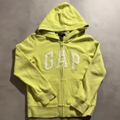 Old Gap 黄緑　ジップパーカー　 y2k 平成ギャル　短丈