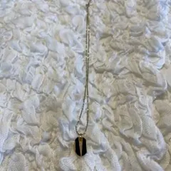 ゴールド ブラック オーバル ネックレス