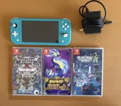 【値下げ！】Switchライト＋ ポケモンカセット3種まとめ＋おまけ（あつ森） 値下げ！】Switchライト＋ ポケモンカセット3種まとめ＋おまけ（あつ森