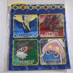 ポケモンセンター 巾着袋 XY ハリマロン フォッコ ケロマツ 日本製