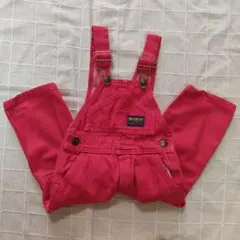 希少　OSHKOSH　赤デニム　キッズ　ベビー　オーバーオール　アメリカ 古着