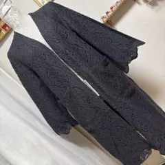 新品タグ付　aunt lily レースリバーシブル　ロング丈ガウンコート