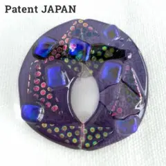 ヴィンテージ ブローチ パープル オーロラ 透け感 B68