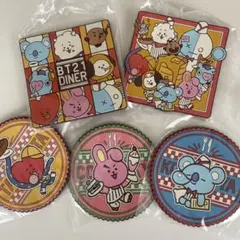 BT21 DINER コースター 5枚セット