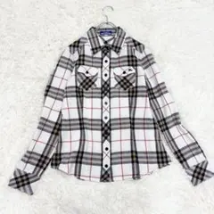 美品 バーバリーブルーレーベル シャツ ノバチェック 38 フランネル生地