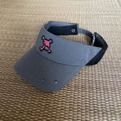 グレー メッシュ バイザー ピンクロゴのサムネイル