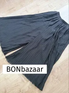 BONbazaar プリーツパンツ ブラックのサムネイル