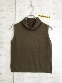 COMME CA ISM コムサイズム ノースリーブニット タートルネック 古着