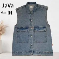 【専用】JAVA ジャバコラボ　デニムバスト　ジレ M ヴィンテージ加工のサムネイル